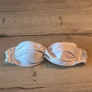 Lulifama strapless bikini top in white size small